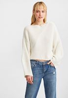 Bayan Krem Asimetrik Kesim Triko