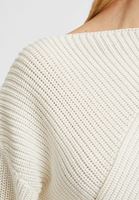 Bayan Krem Asimetrik Kesim Triko