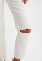 Bayan Beyaz Ultra Yüksek Bel Cigarette Denim