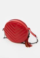 Bayan Kırmızı Püsküllü Askılı Çanta