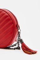 Bayan Kırmızı Püsküllü Askılı Çanta