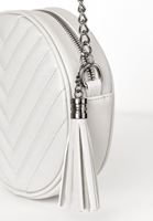 Bayan Beyaz Püsküllü Askılı Çanta