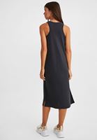 Bayan Siyah Yumuşak Dokulu Halter Yaka Elbise