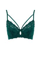 Bayan Yeşil Biye Detaylı Dantelli Büstiyer