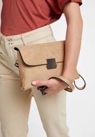 Bayan Krem Toka Detaylı Süet Çanta