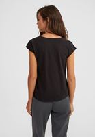 Bayan Siyah Kısa Kollu V Yaka Tişört