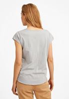 Bayan Gri Kısa Kollu V Yaka Tişört