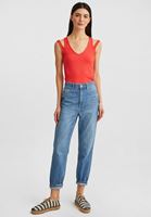 Bayan Kırmızı Çarpraz Askılı Crop Top