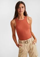 Bayan Kahverengi Halter Yaka Atlet