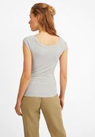 Bayan Gri Yarım Kollu Basic Tişört