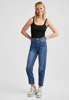 Bayan Mavi Yüksek Bel Mom Jeans