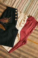 Bayan Bordo Keten Karışımlı Bol Pantolon