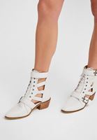 Bayan Beyaz Cut Out Bilek Bot