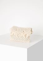 Bayan Krem El Yapımı Kroşe Mini Çanta