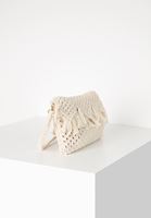 Bayan Krem El Yapımı Kroşe Mini Çanta