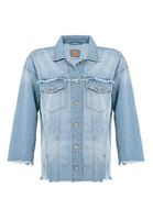 Bayan Mavi Boyfriend Denim Ceket
