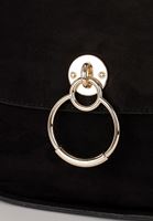 Bayan Siyah Askılı Süet Çanta