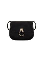 Bayan Siyah Askılı Süet Çanta