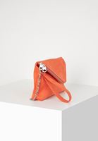 Bayan Kırmızı Fermuar Detaylı Süet El Çantası