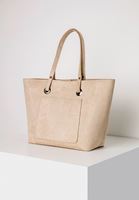 Bayan Krem Cep Detaylı Kol Çantası