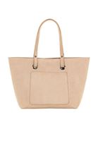 Bayan Krem Cep Detaylı Kol Çantası