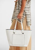 Bayan Beyaz Cep Detaylı Kol Çantası