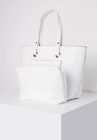 Bayan Beyaz Cep Detaylı Kol Çantası