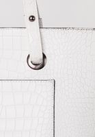 Bayan Beyaz Cep Detaylı Kol Çantası