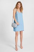 Bayan Mavi İnce Askılı Denim Elbise ( TENCEL™ )