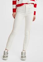 Bayan Krem Yanları Şeritli Boru Paça Pantolon