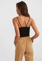 Bayan Siyah Önü Bağlamalı İnce Askılı Atlet