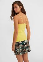 Bayan Sarı Önü Bağlamalı İnce Askılı Atlet