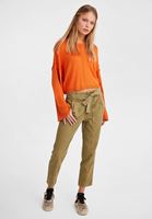 Bayan Yeşil Kuşaklı Kargo Pantolon