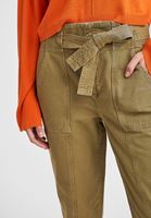 Bayan Yeşil Kuşaklı Kargo Pantolon