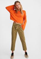 Bayan Yeşil Kuşaklı Kargo Pantolon