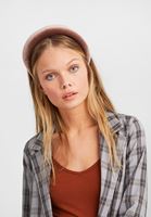 Bayan Pembe Kadife Saç Bandı