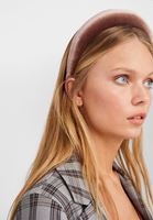 Bayan Pembe Kadife Saç Bandı