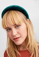 Bayan Yeşil Kadife Saç Bandı