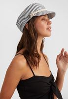 Bayan Gri Çizgili Şapka