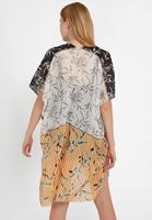 Bayan Çok Renkli Desenli Kimono