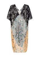 Bayan Çok Renkli Desenli Kimono