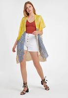 Bayan Çok Renkli Desenli Kimono