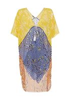 Bayan Çok Renkli Desenli Kimono