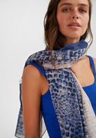 Bayan Lacivert Desenli Şal