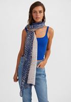 Bayan Lacivert Desenli Şal