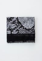 Bayan Yeşil Yılan Desenli Şal