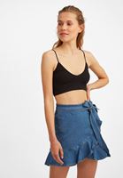 Bayan Siyah Dikişsiz Crop Büstiyer