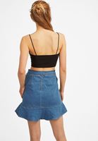 Bayan Siyah Dikişsiz Crop Büstiyer