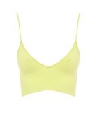 Bayan Sarı Dikişsiz Crop Büstiyer