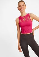 Bayan Pembe Jakarlı Dikişsiz Atlet